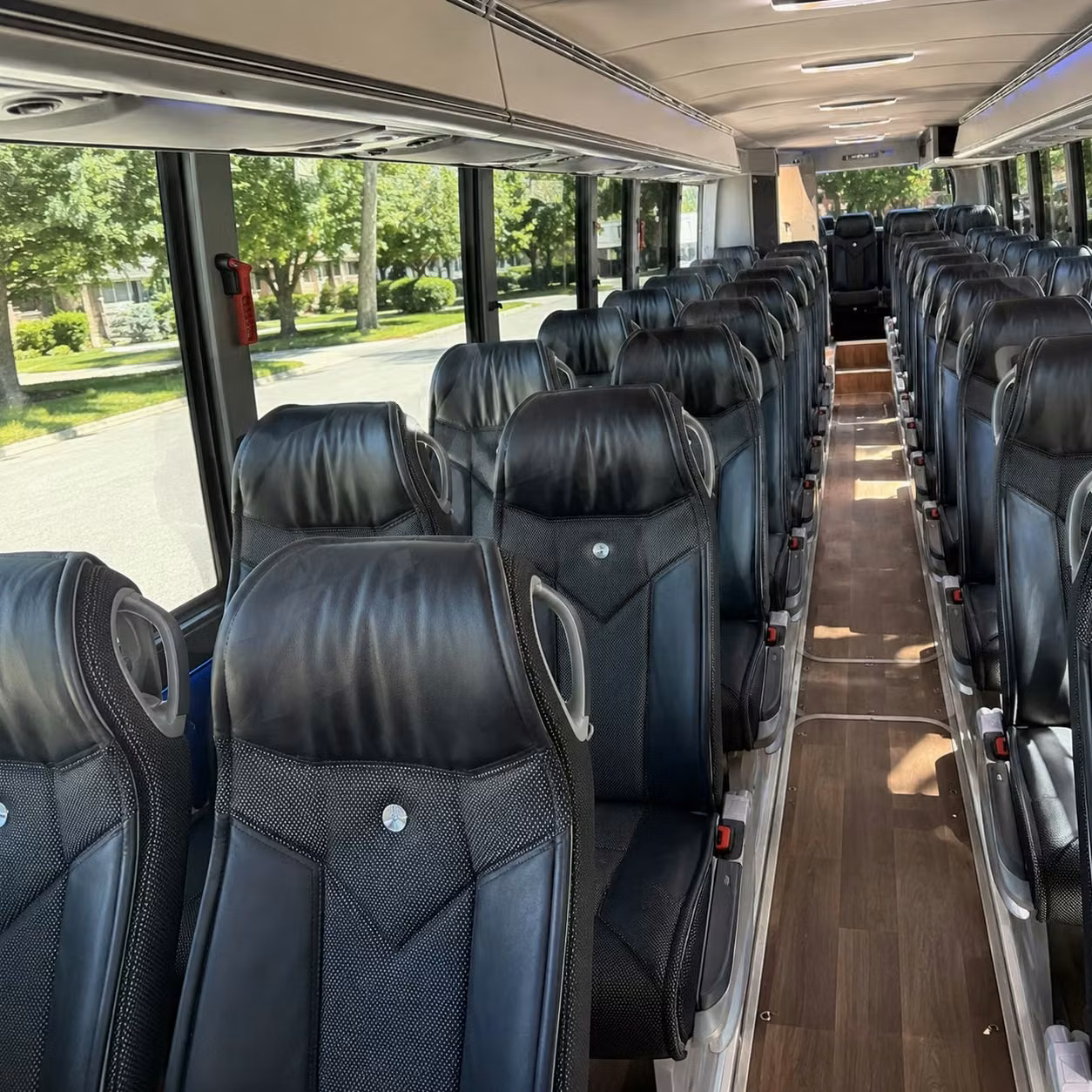 little rock charter bus rental interior